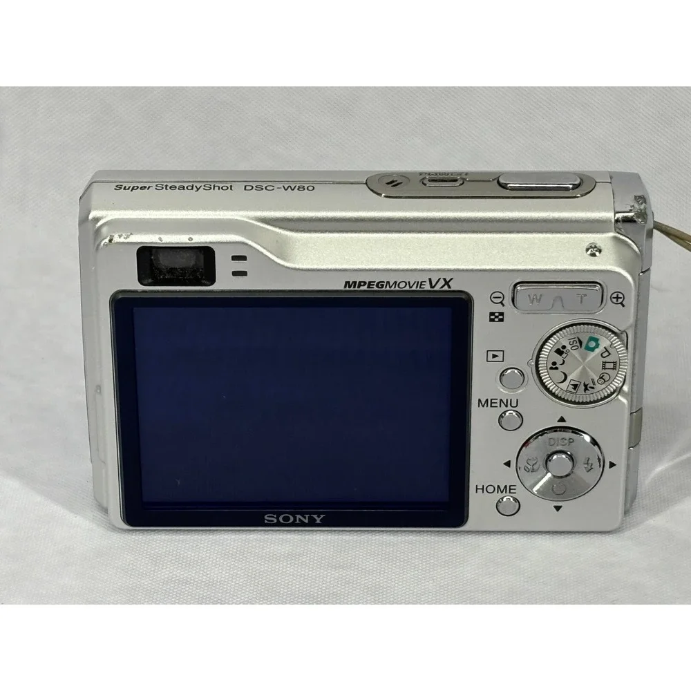 Sony Cyber-shot DSC-W80 7.2MP Digital Camera Silver Carl Zeiss Lens DSC-W80